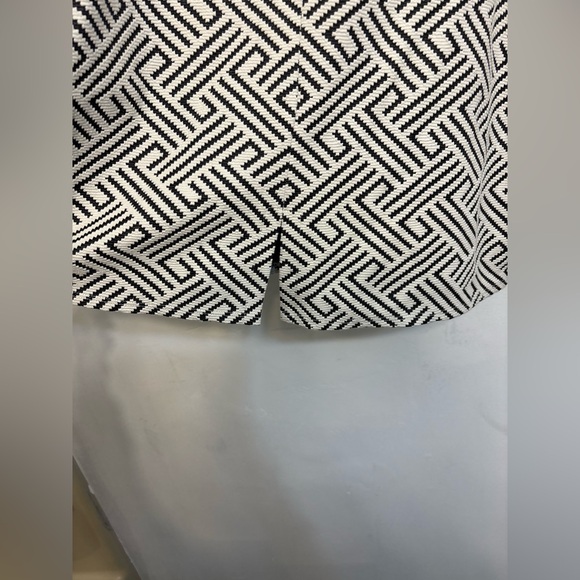 W5 By Anthropologie Black &White Geometric Pattern 3/4 Sleeve Blouse Woman’s XL - Picture 5 of 6